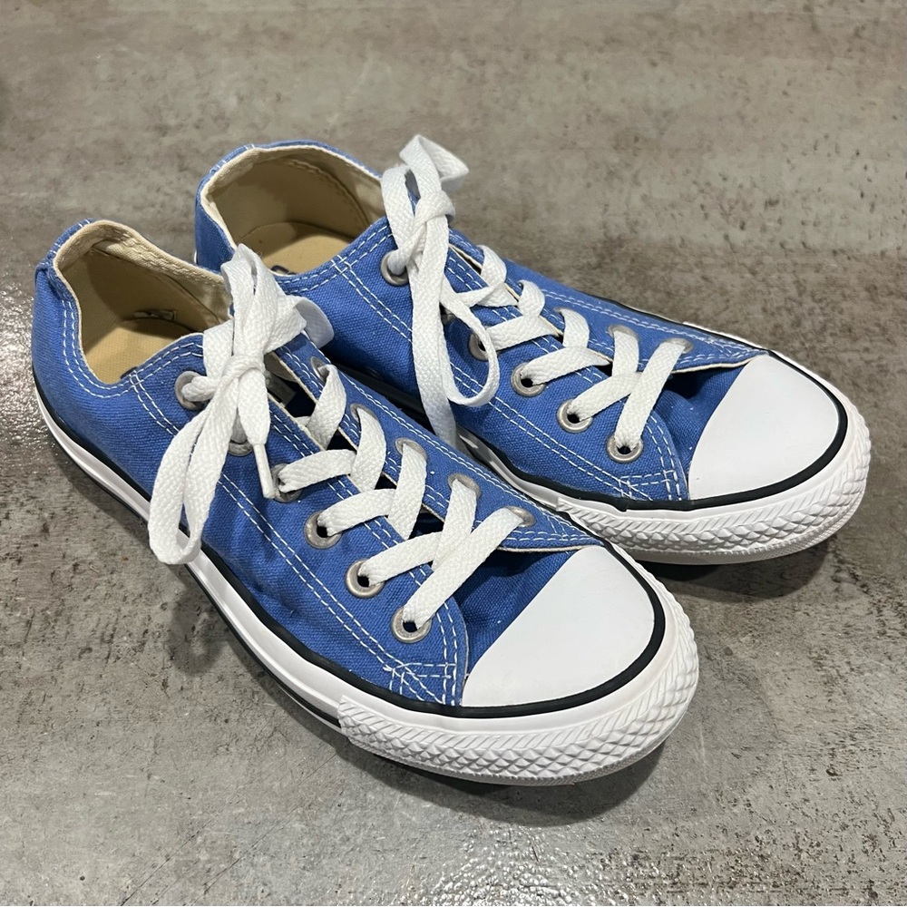 Royal Blue Converse All Star Low Top Canvas Unisex Sneakers M5 W7 136564F